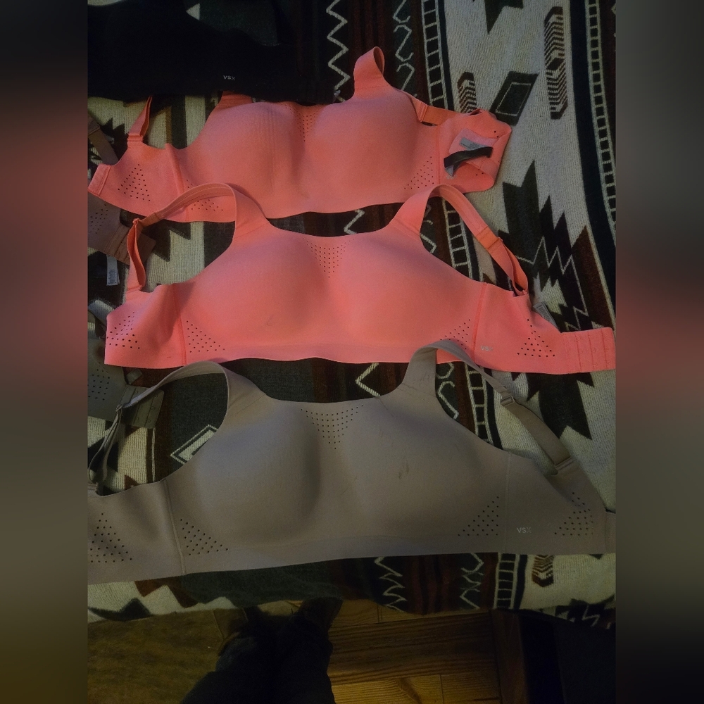 VSX Women's Sports Bras - Coral and Taupe